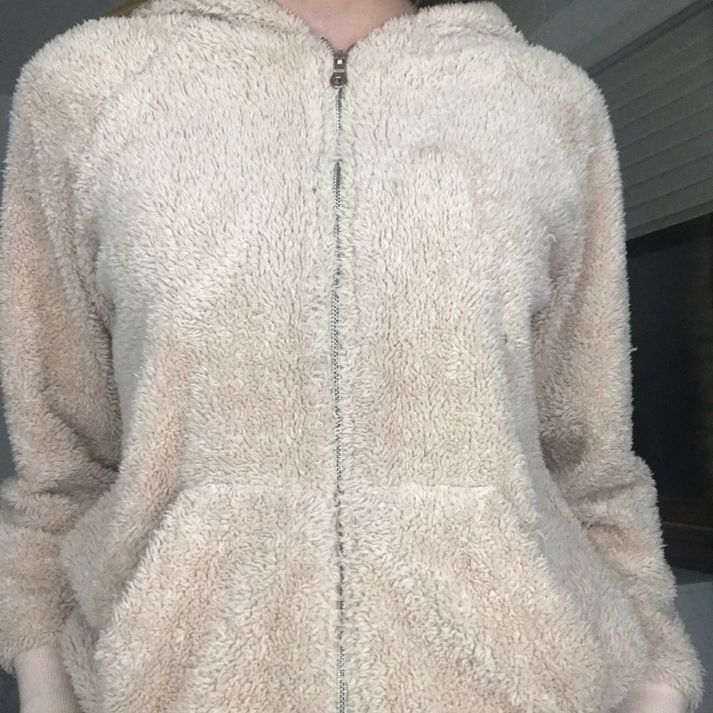 Light pink furry zip down!!